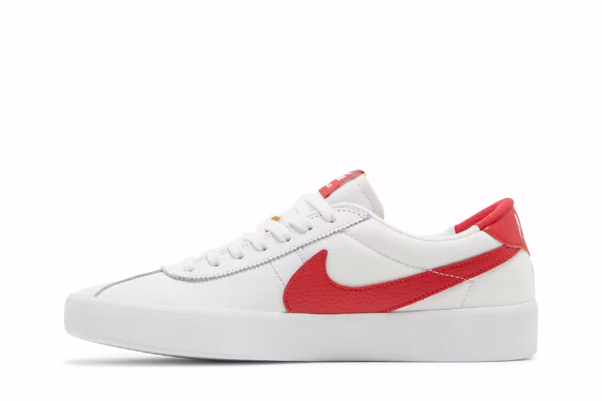 Nike Bruin React SB White University Red, view 4