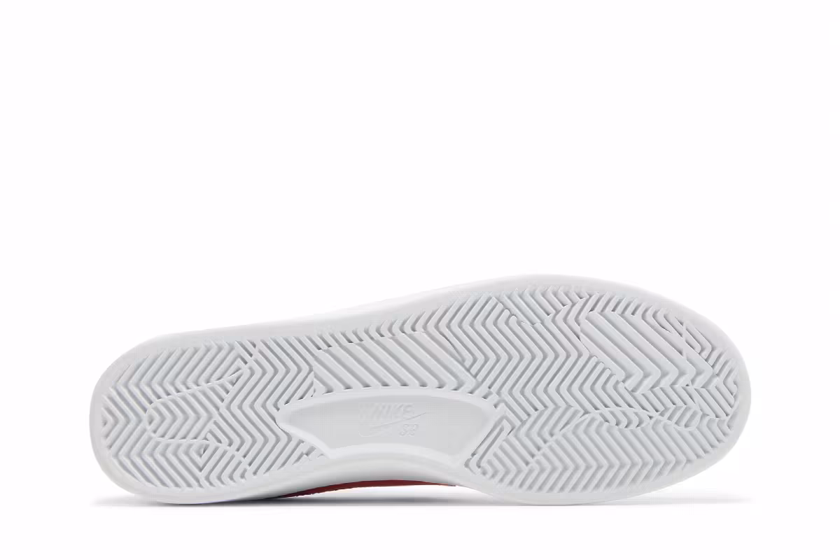 Nike Bruin React SB White University Red, view 5