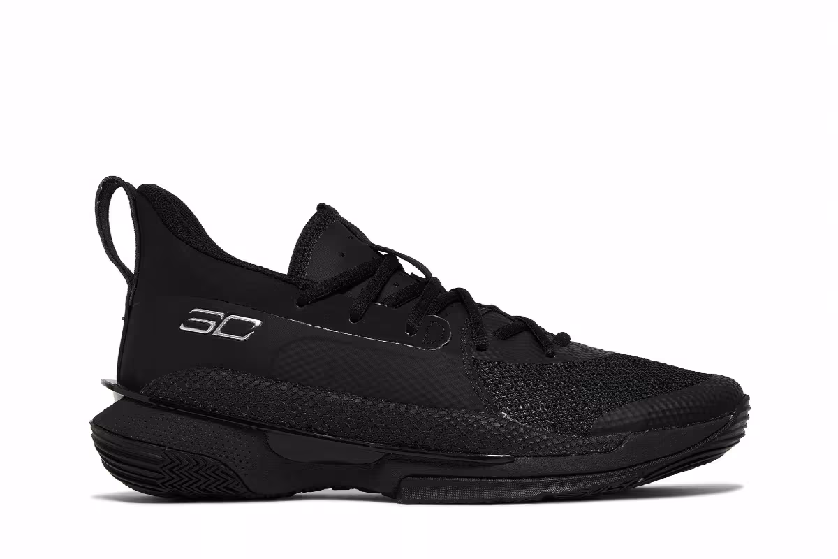 Under Armour Curry 7 Team Black Metallic Silver, view 2