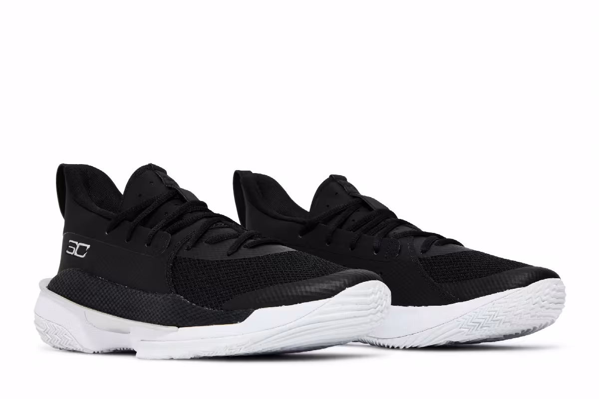 Under Armour Curry 7 Team Black White, view 9