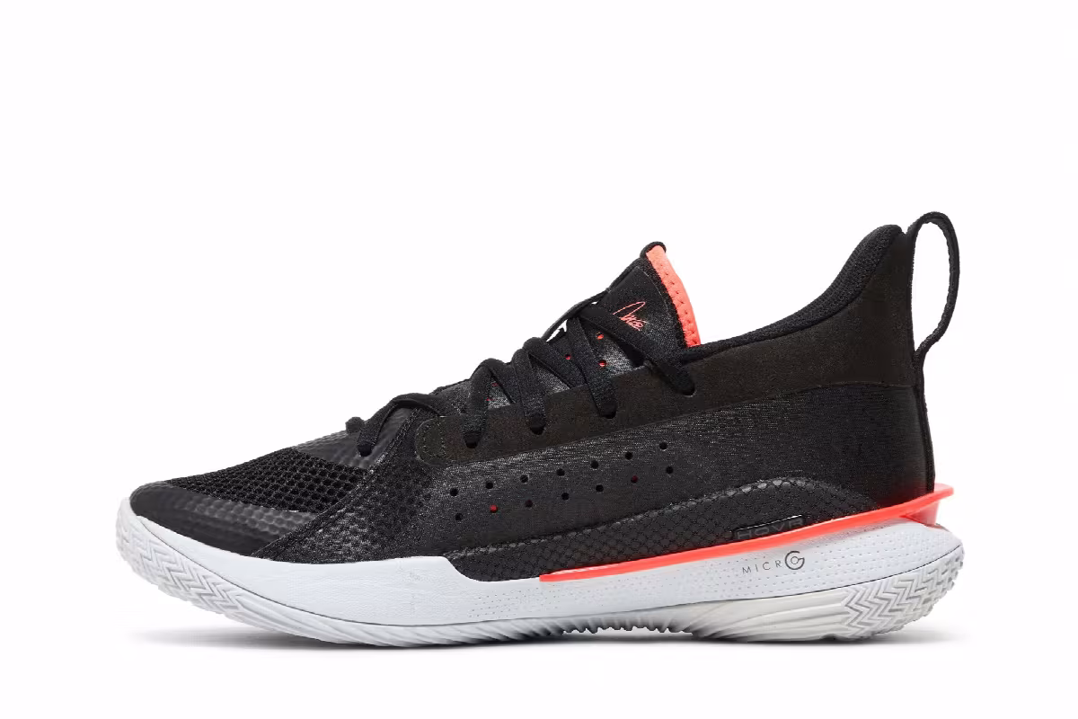 Under Armour Curry 7 Big Kids Beta Red, view 4
