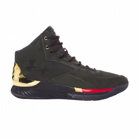 Under Armour Curry 1 Lux Mid Suede 'Downtown Green'