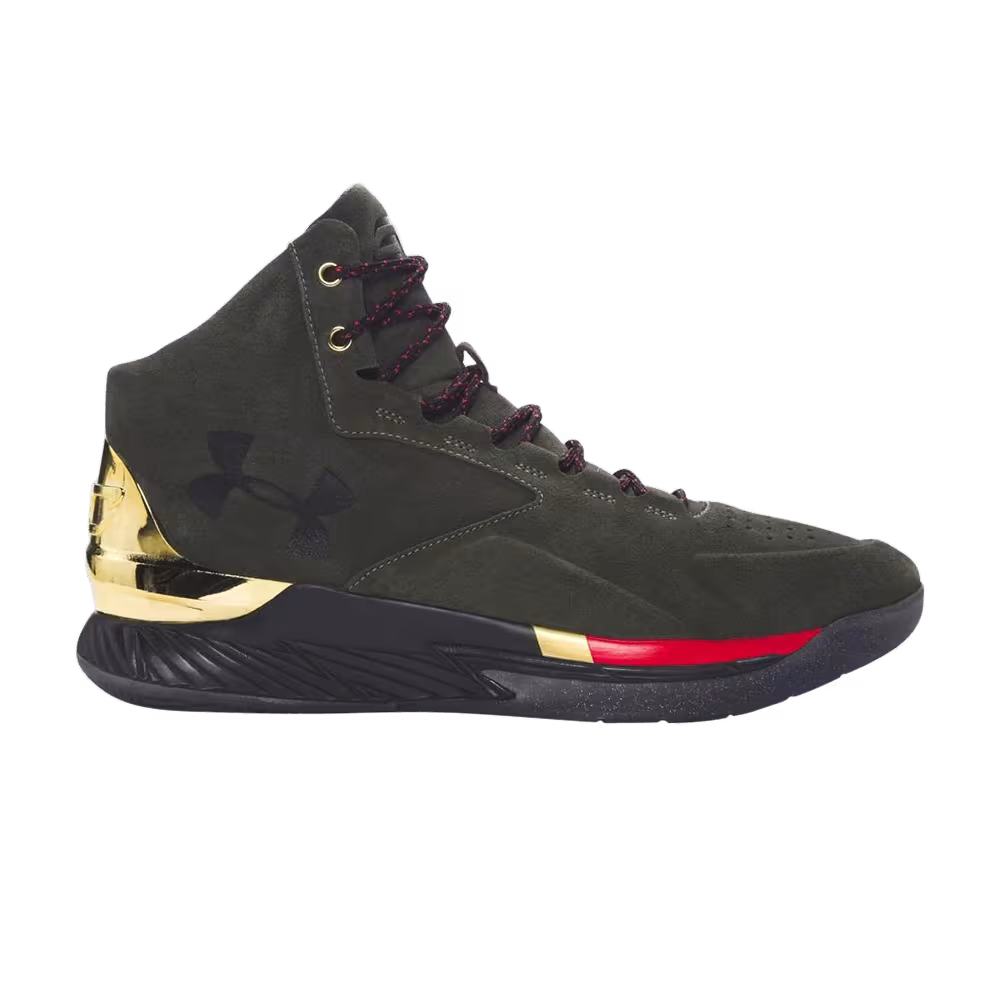 Under Armour Curry 1 Lux Mid Suede Downtown Green