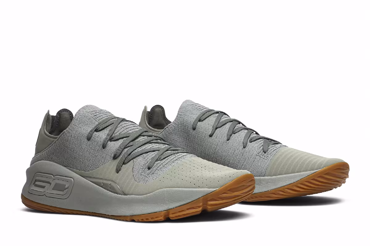 Under Armour Curry 4 Low Grove Green, view 9