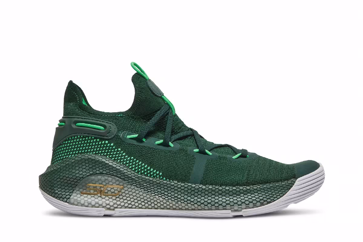 Under Armour Curry 6 Team Forest Green, view 2