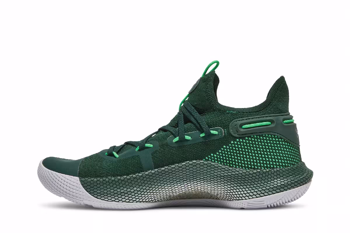 Under Armour Curry 6 Team Forest Green, view 4