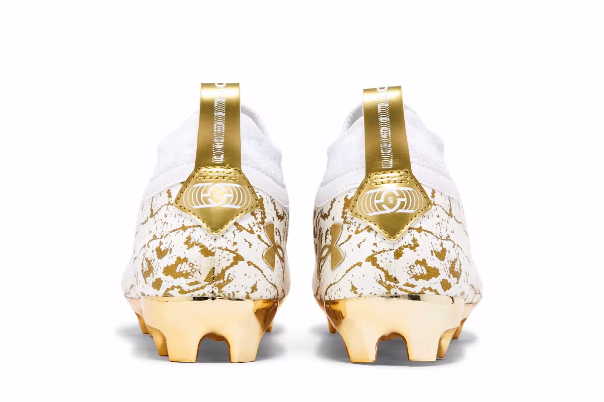 Under Armour Spotlight Lux Suede 2.0 White Metallic Gold, view 7