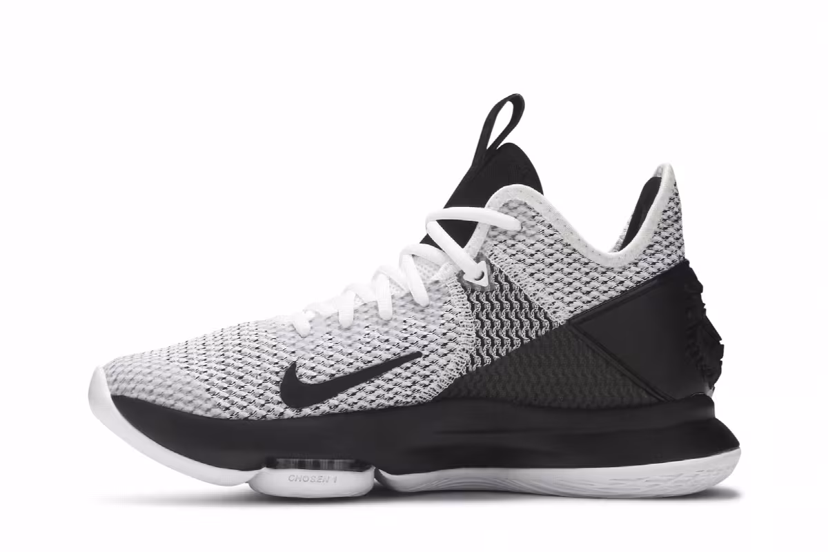 Nike LeBron Witness 4 White Black, view 4