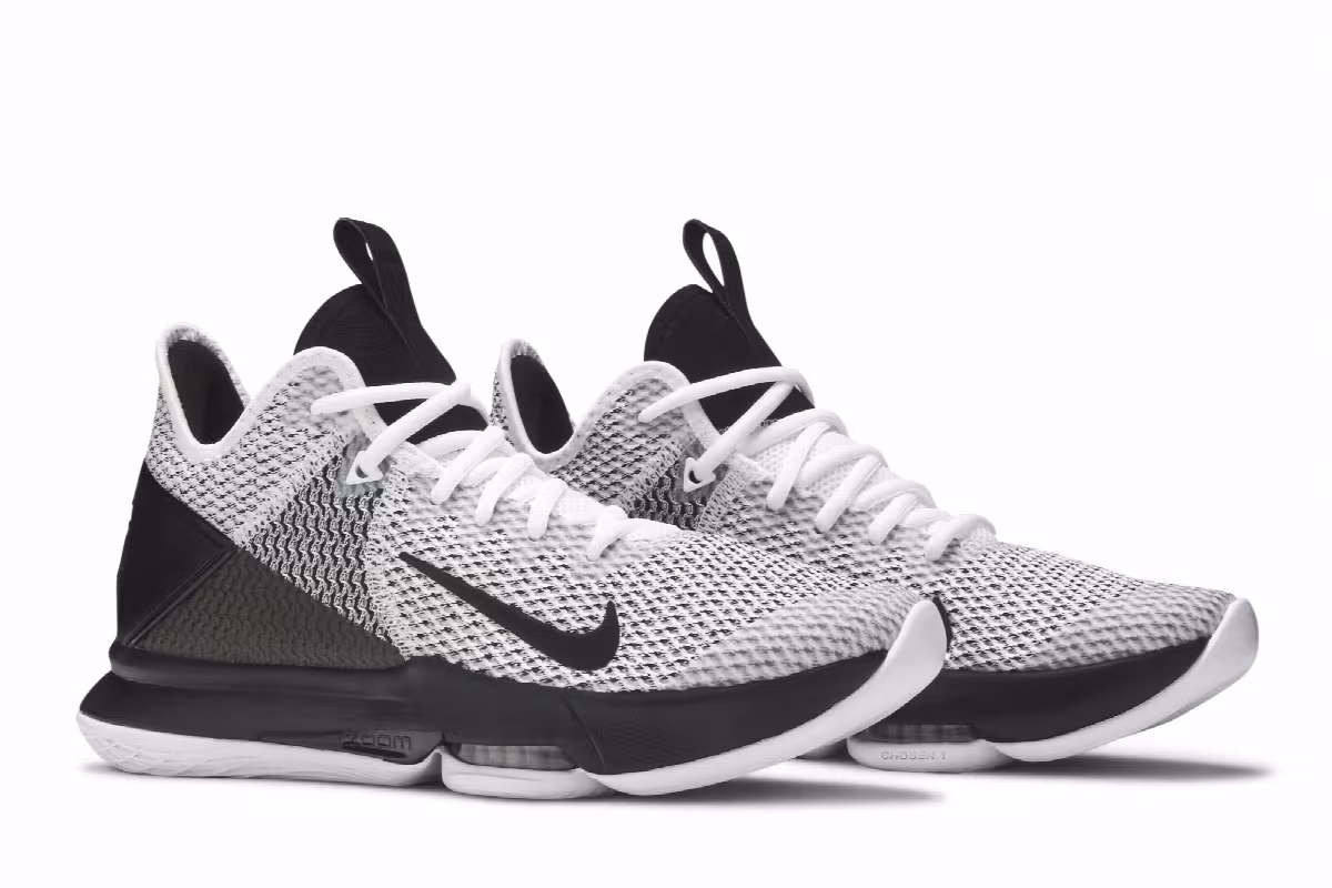 Nike LeBron Witness 4 White Black, view 9