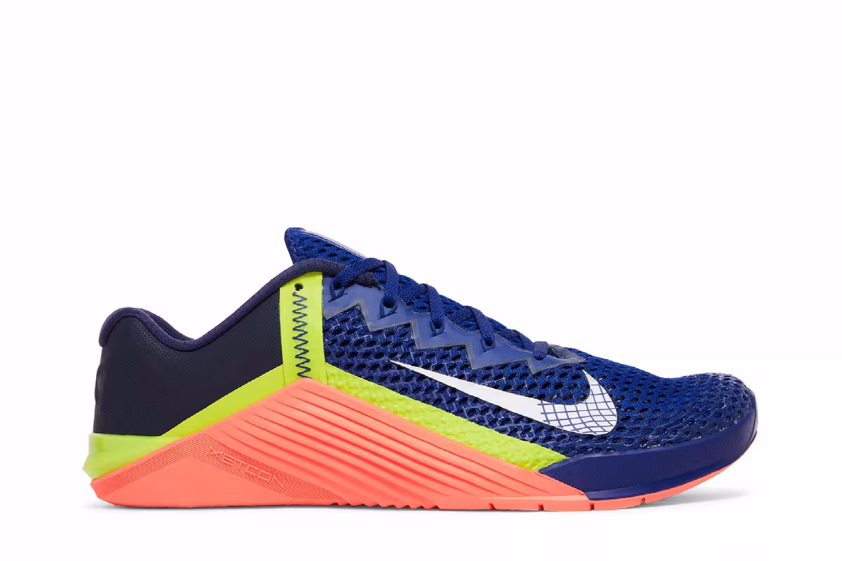 Nike Metcon 6 Deep Royal Blue Bright Mango, view 2