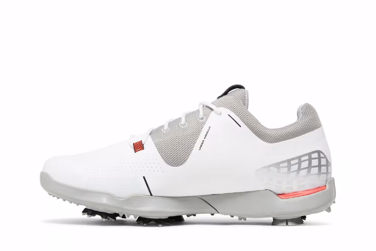 Under Armour Spieth 4 Golf Jr White Metallic Silver, view 4