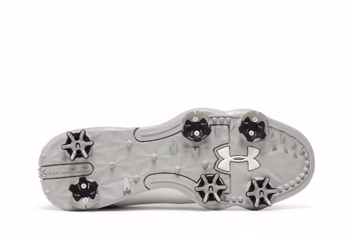 Under Armour Spieth 4 Golf Jr White Metallic Silver, view 5