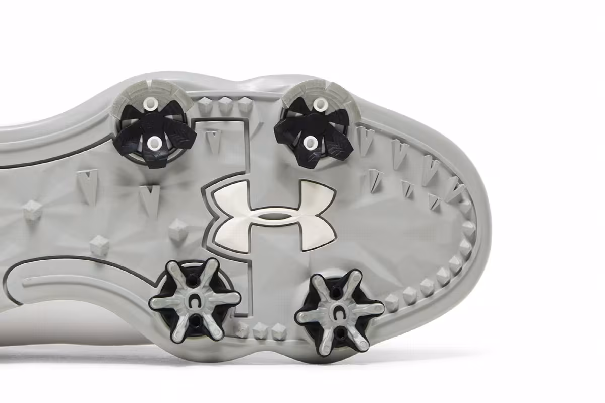 Under Armour Spieth 4 Golf Jr White Metallic Silver, view 6