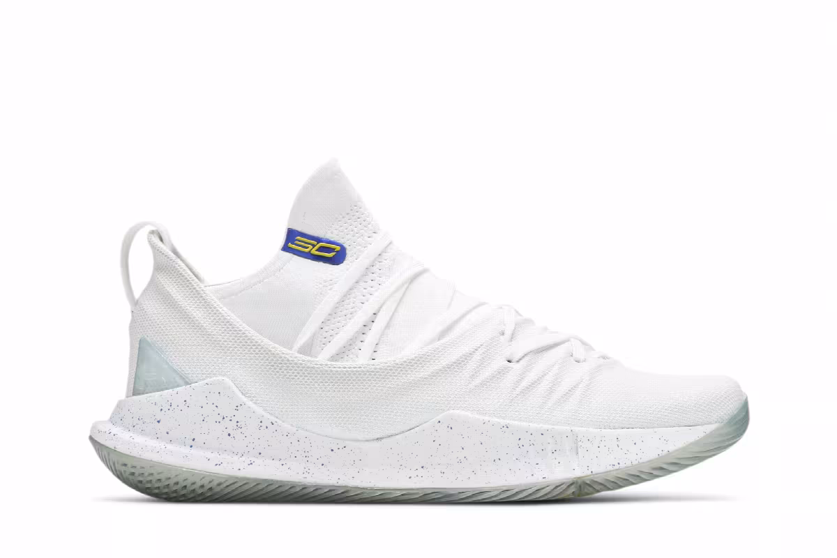 Under Armour Curry 5 Low Triple White, view 2