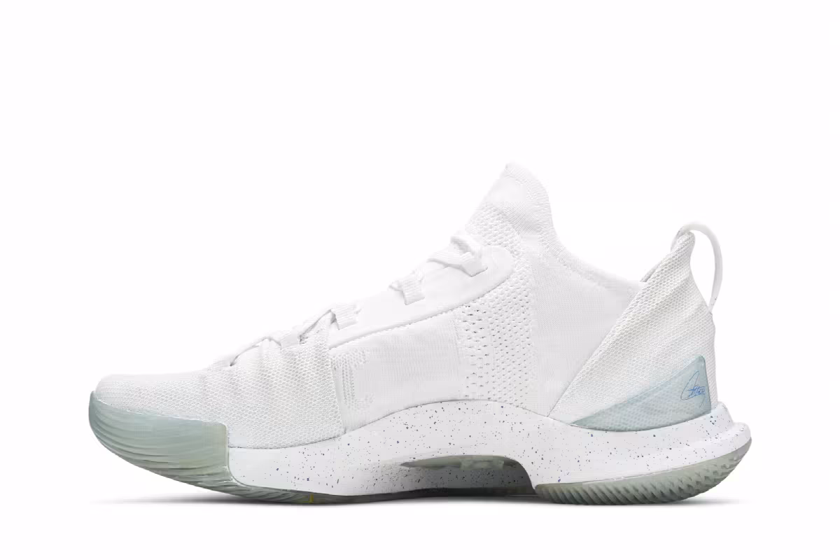 Under Armour Curry 5 Low Triple White, view 4