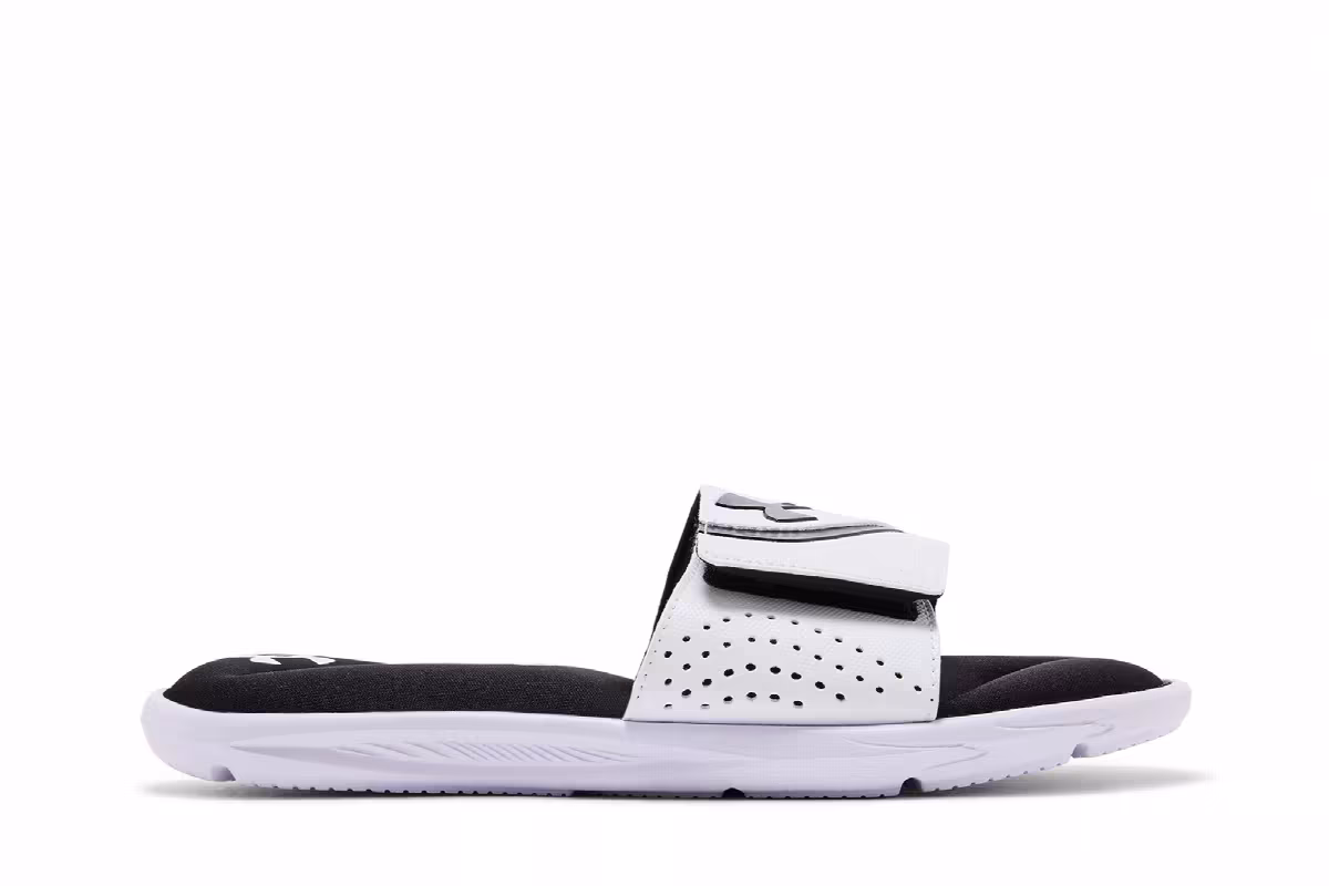 Under Armour Ignite 6 Slide White Black, view 2