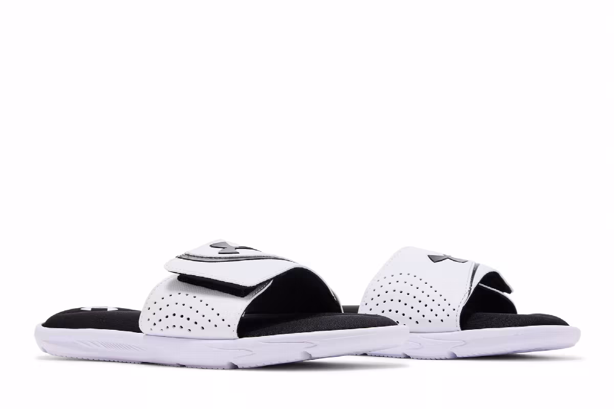 Under Armour Ignite 6 Slide White Black, view 9