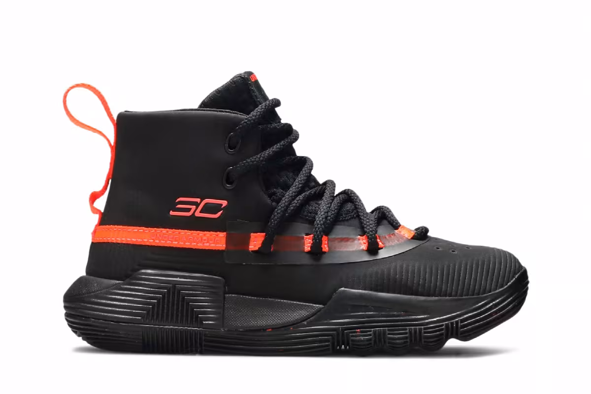 Under Armour Curry 3Zer0 2 PS Black After Burn, view 2