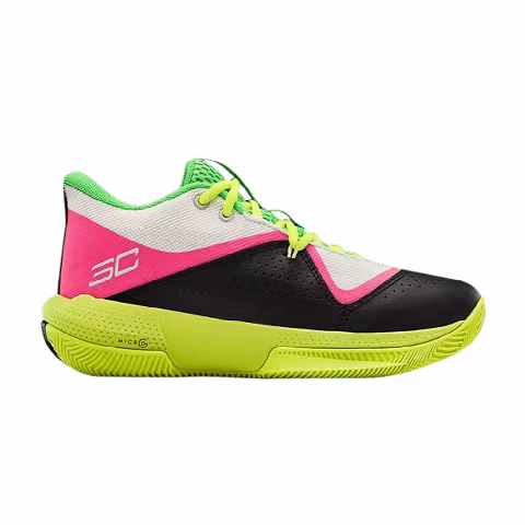 Under Armour SC 3ZER0 4 GS 'White Vis Yellow'