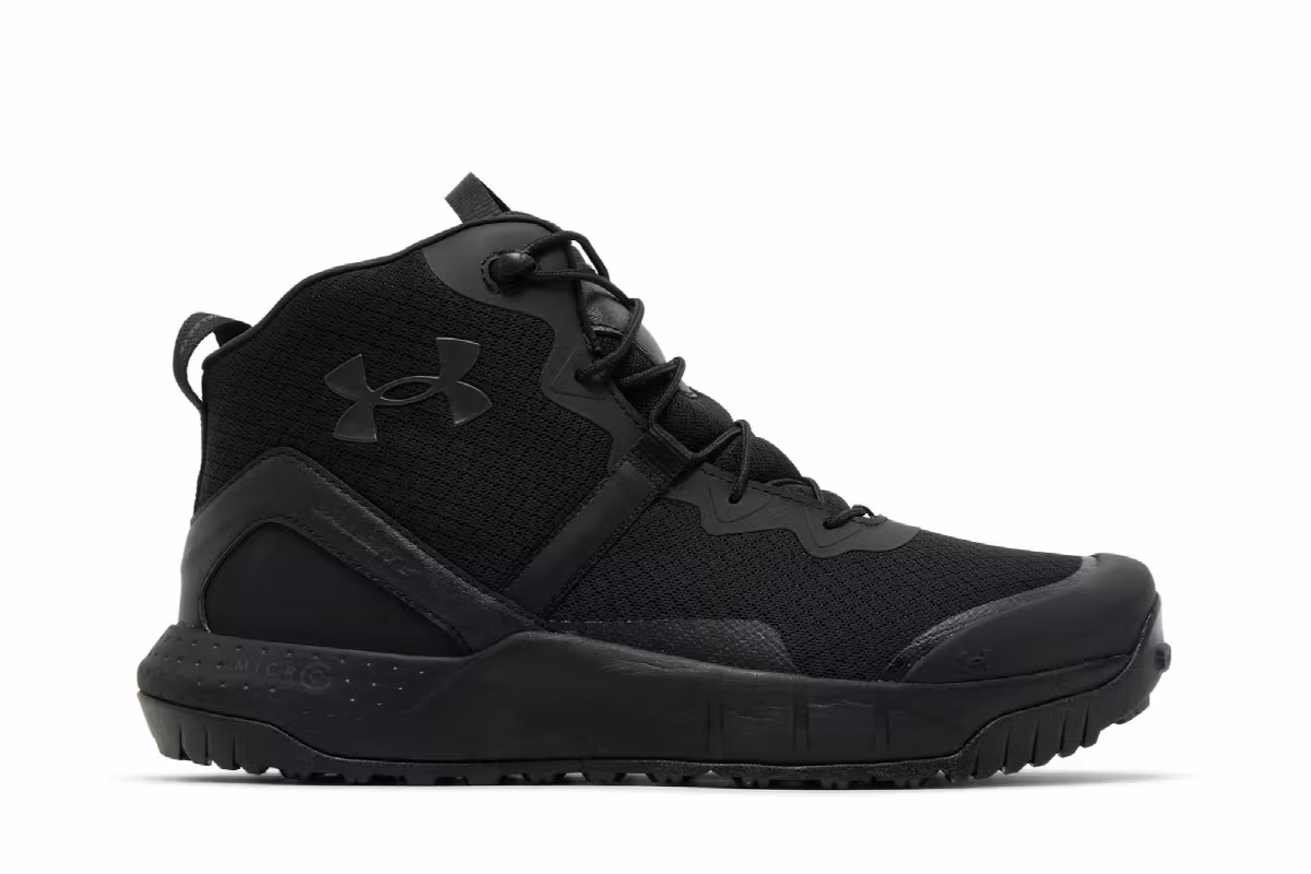 Under Armour Micro G Valsetz Zip Mid Tactical Boots Black Jet Grey, view 2
