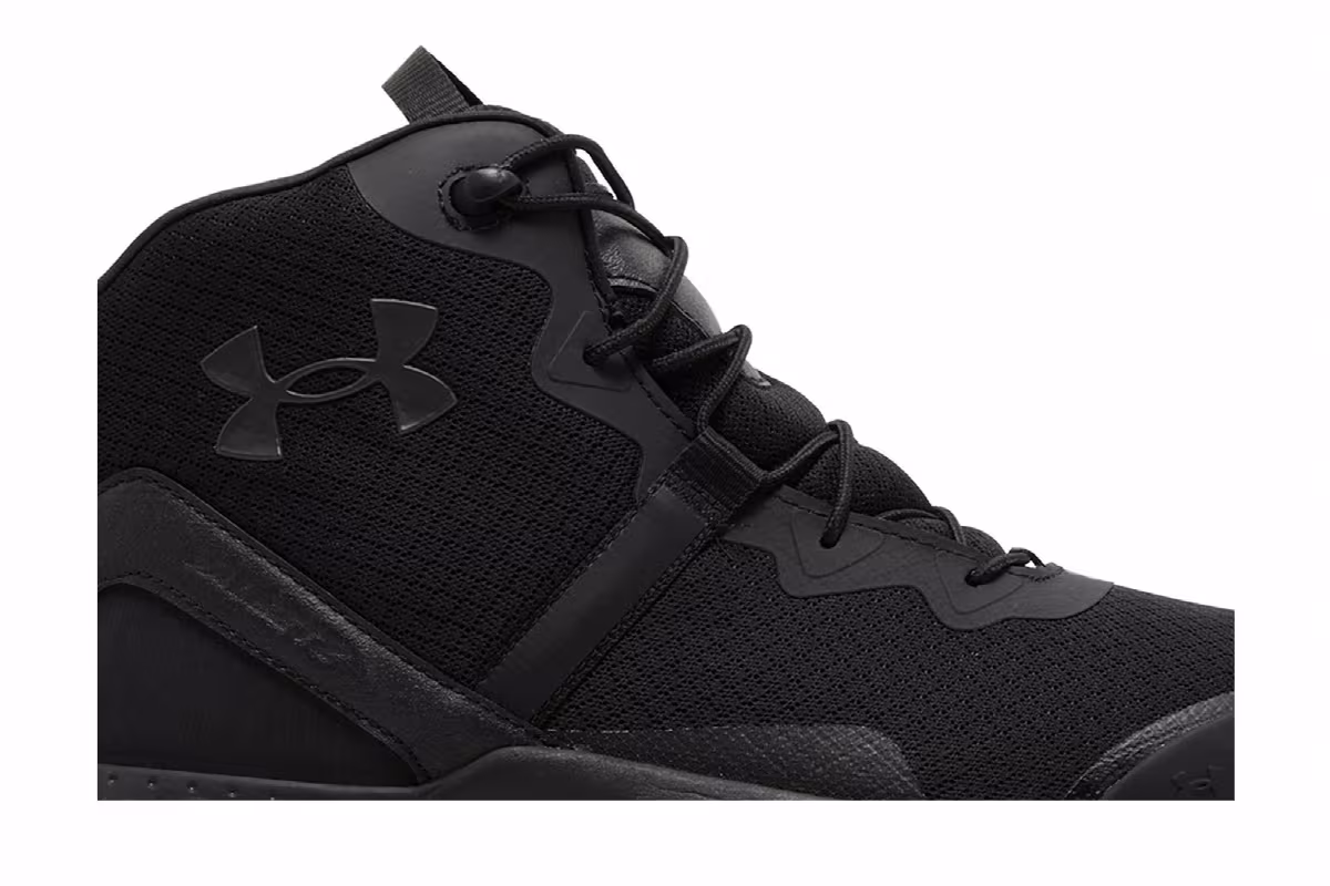 Under Armour Micro G Valsetz Zip Mid Tactical Boots Black Jet Grey, view 3