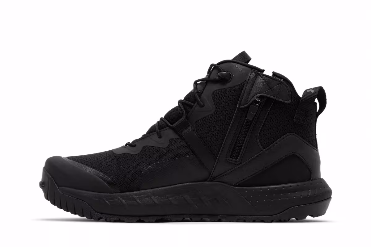Under Armour Micro G Valsetz Zip Mid Tactical Boots Black Jet Grey, view 4