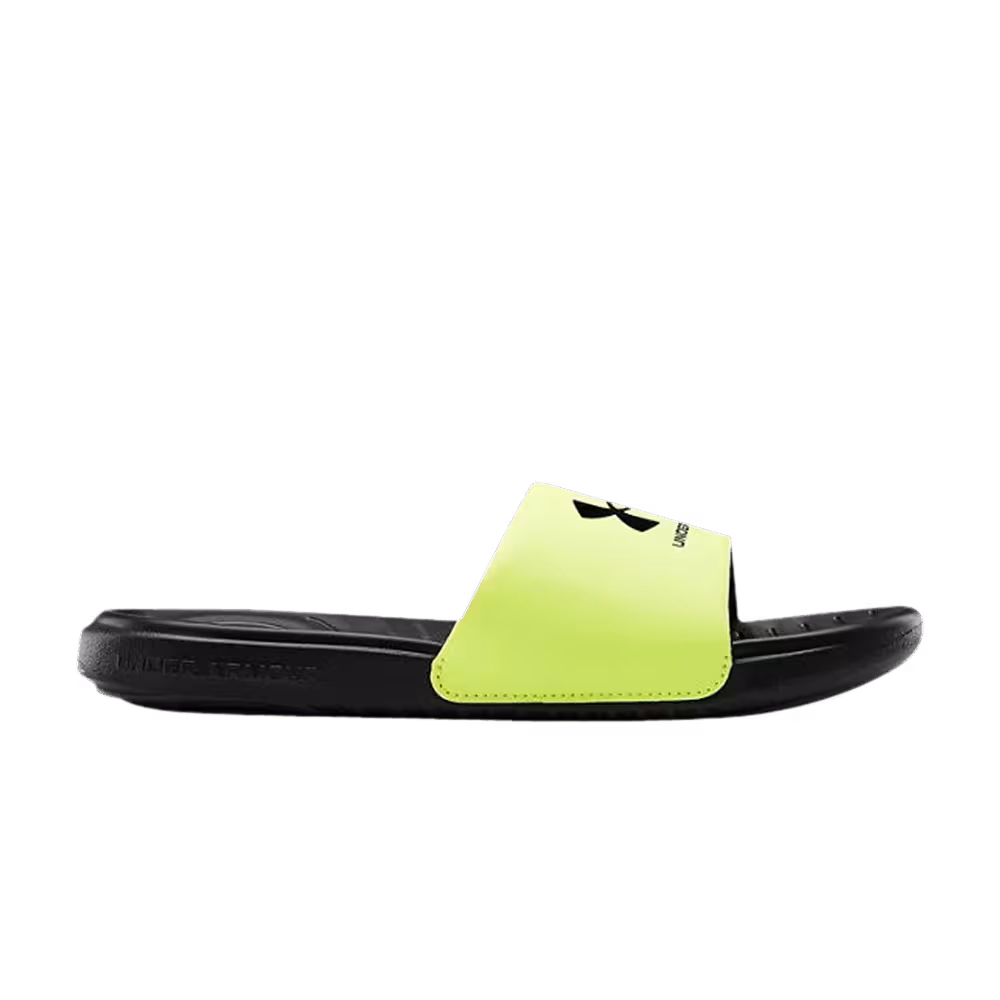 Under Armour Ansa Fixed Slide GS Black Neon Green