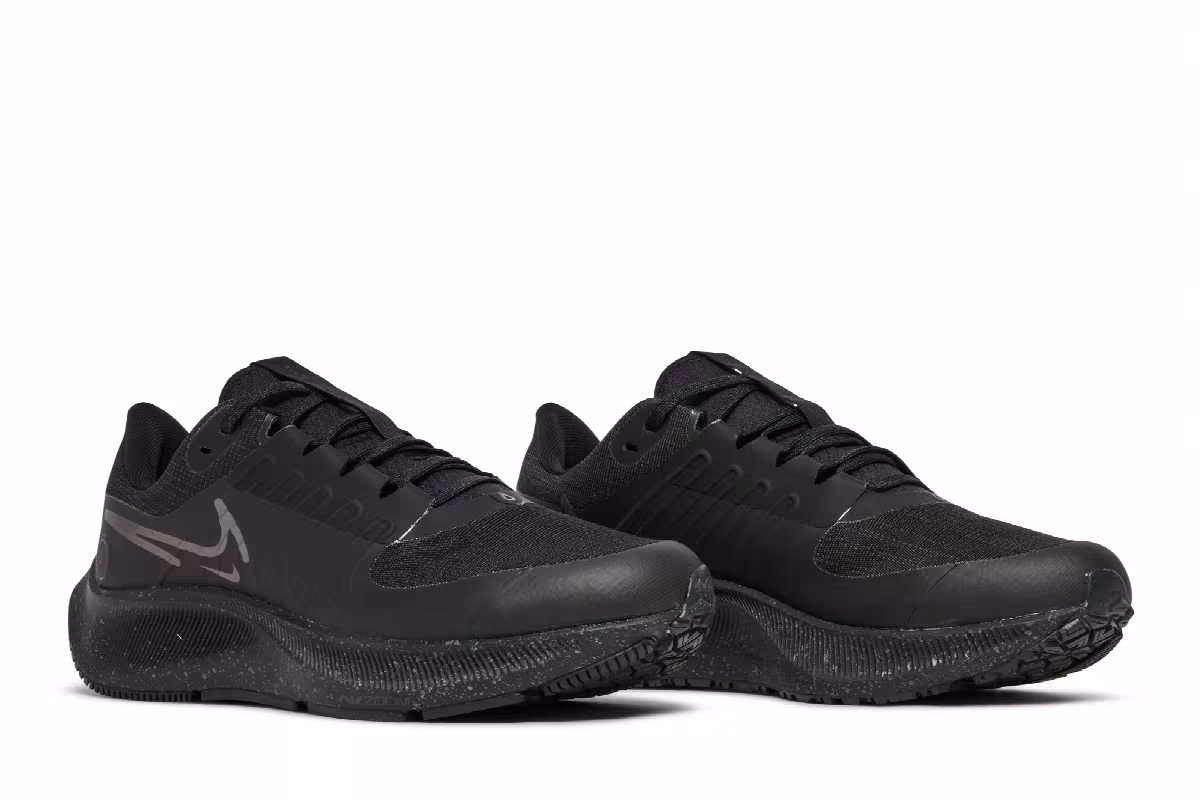 Nike Women's Air Zoom Pegasus 38 Shield Black Metallic Dark Grey, view 9