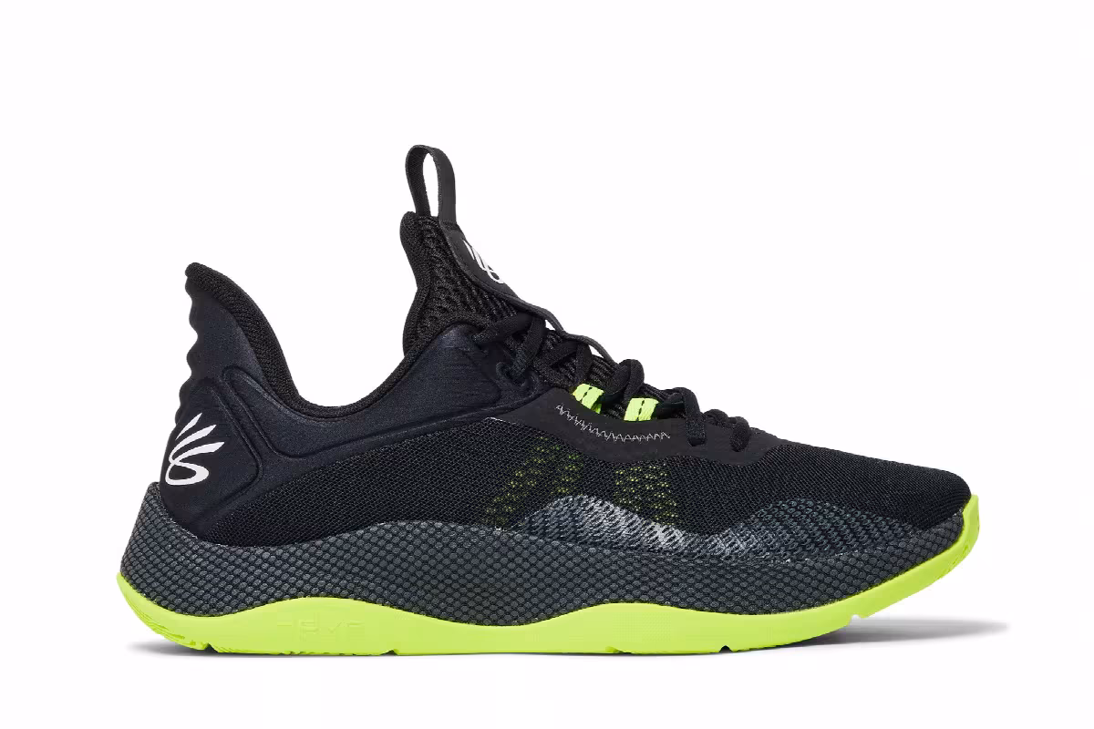 Under Armour Curry HOVR Splash 2 Black Green, view 2