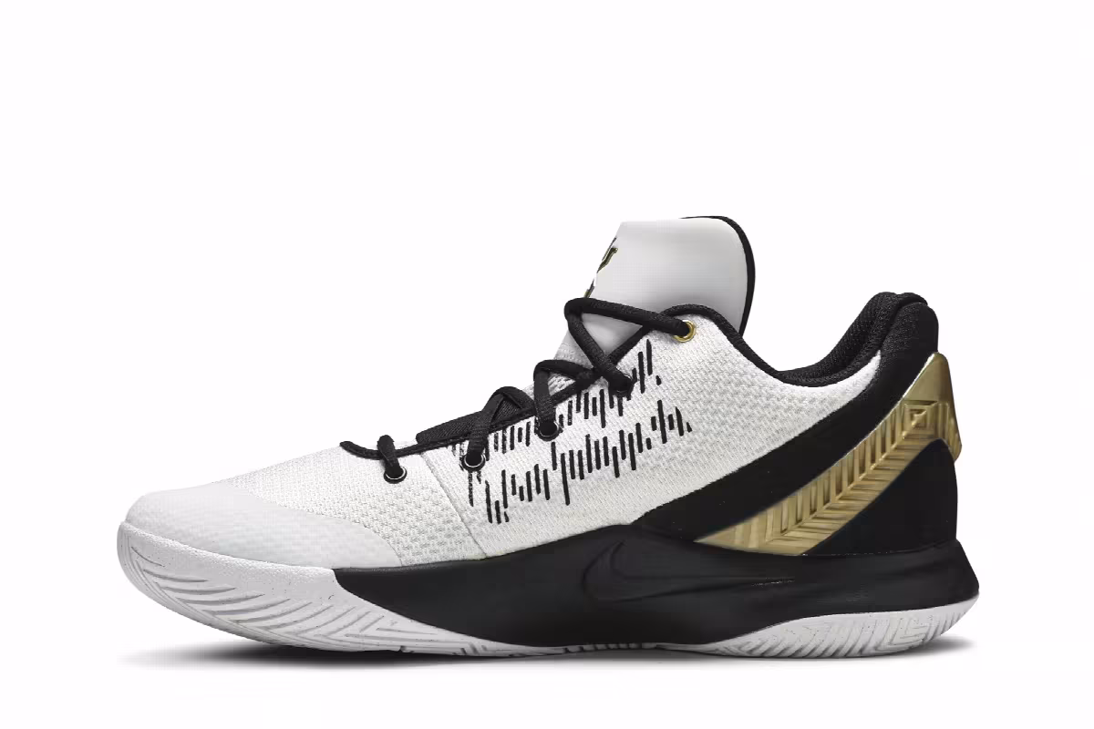 Nike Kyrie Flytrap 2 White Gold Black, view 4