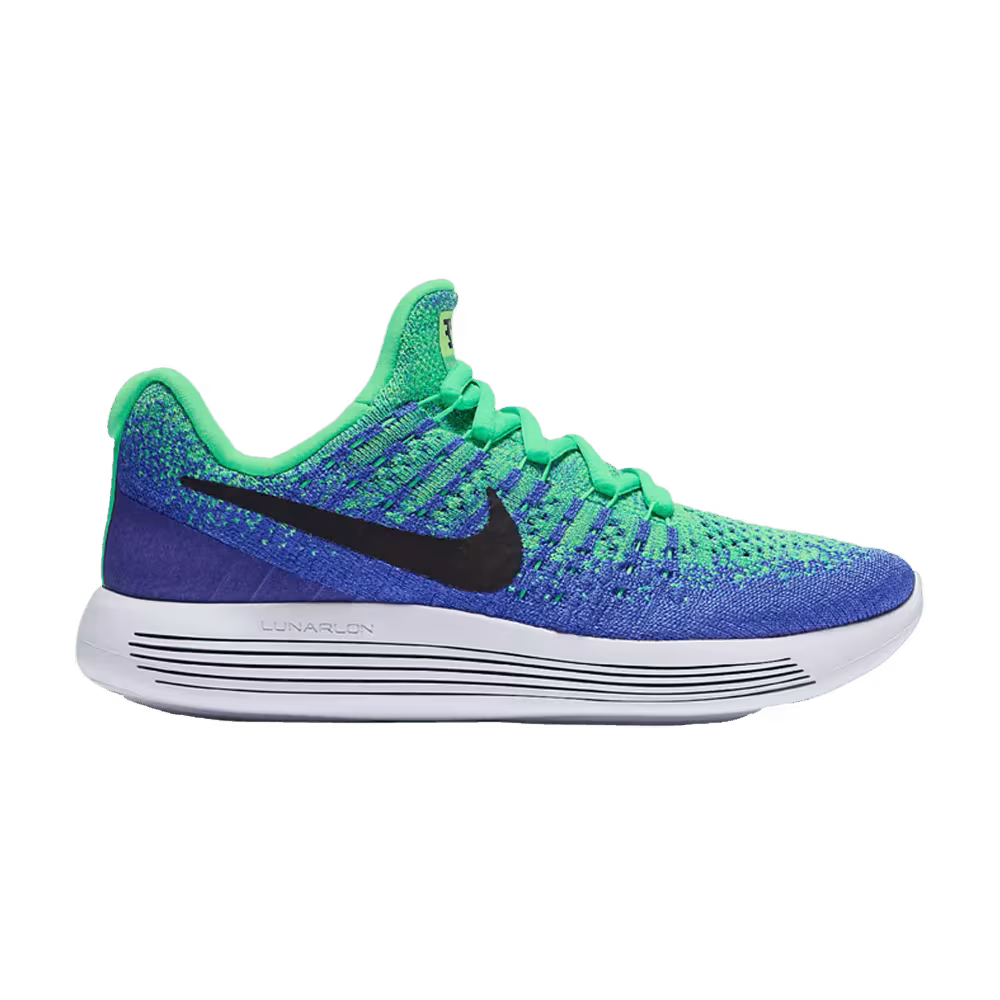 Nike LunarEpic Low Flyknit 2 GS Electro Green Blue