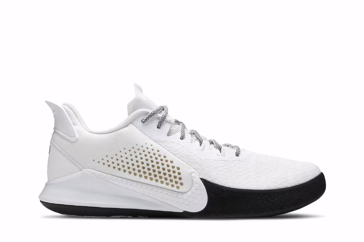 Nike Mamba Fury White Metallic Gold, view 2