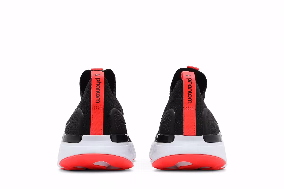 Nike React Phantom Run Flyknit 2 Black Bright Crimson, view 7