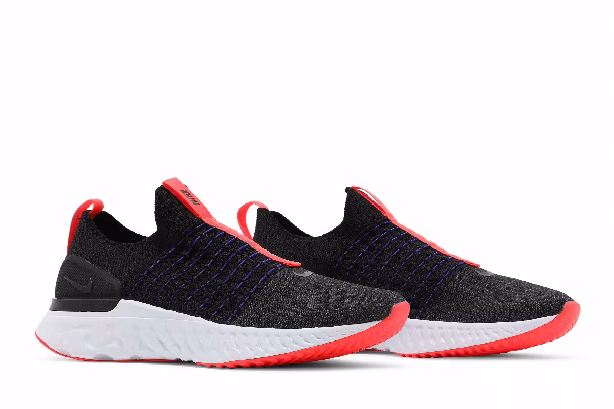 Nike React Phantom Run Flyknit 2 Black Bright Crimson, view 9