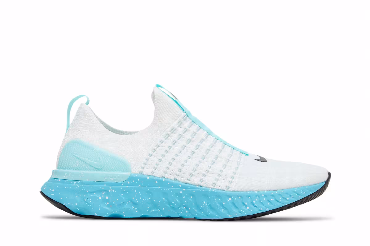Nike React Phantom Run Flyknit 2 White Glacier Blue, view 2