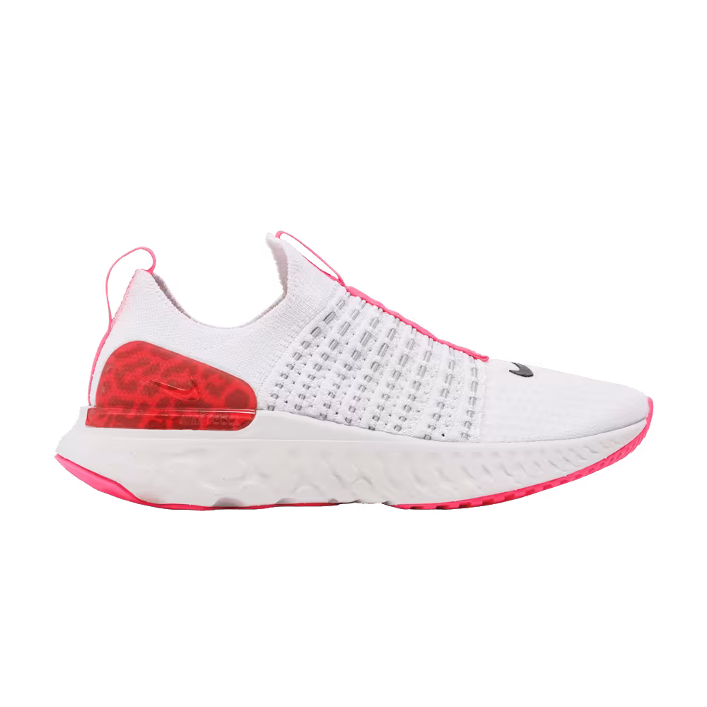 Nike Women's React Phantom Run Flyknit 2 Platinum Tint Chile Red