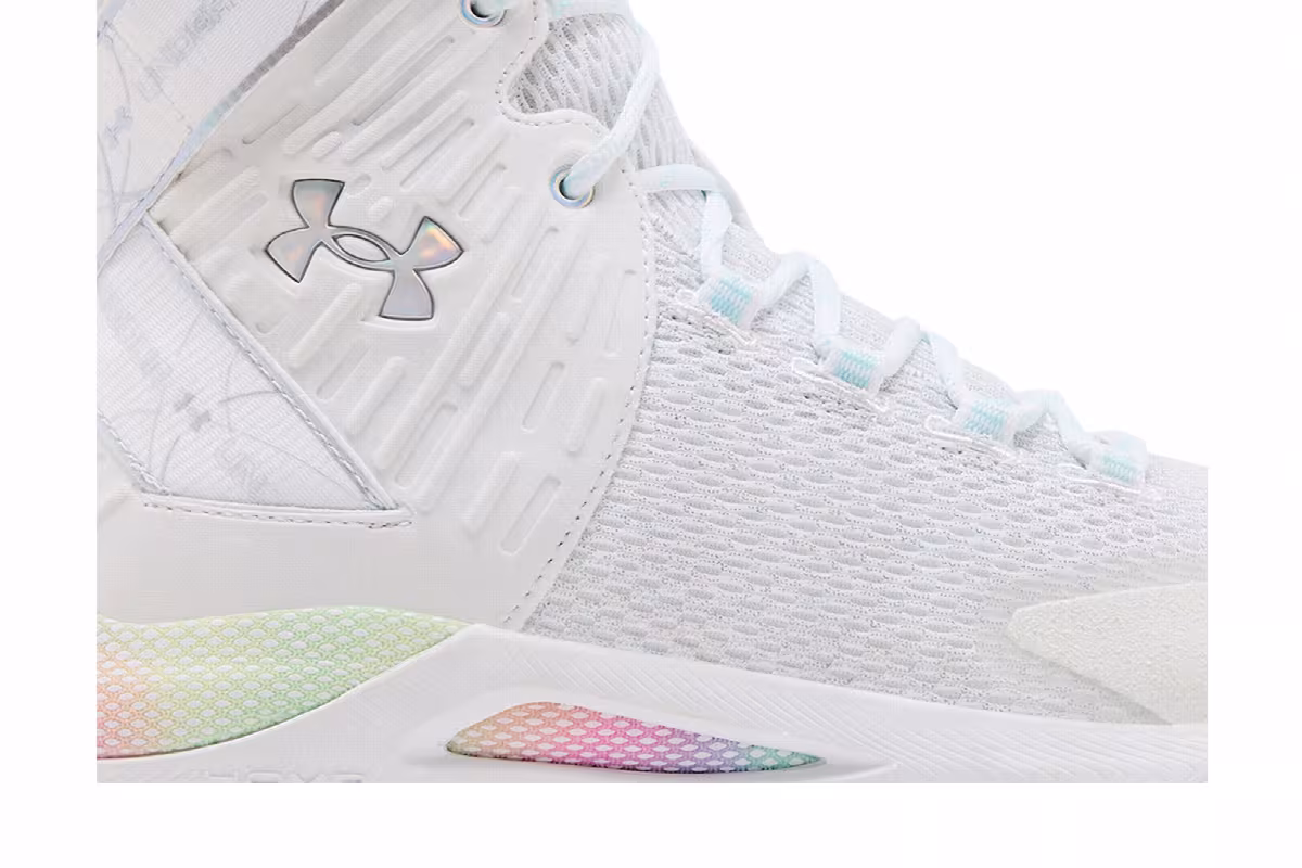Under Armour Women's Highlight Ace White Breeze Metallic Silver, view 3