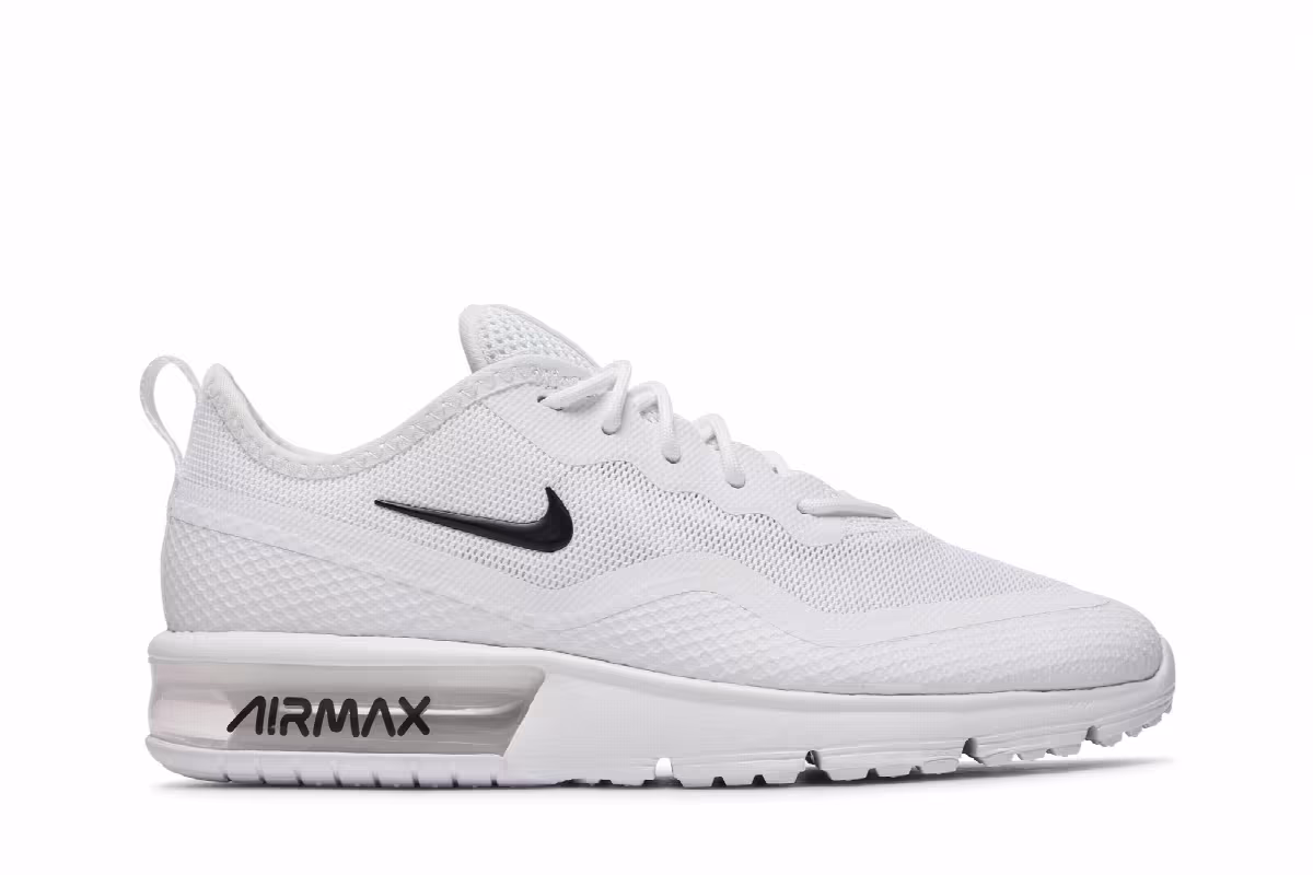 Nike Women's Air Max Sequent 4.5 White Black, view 2