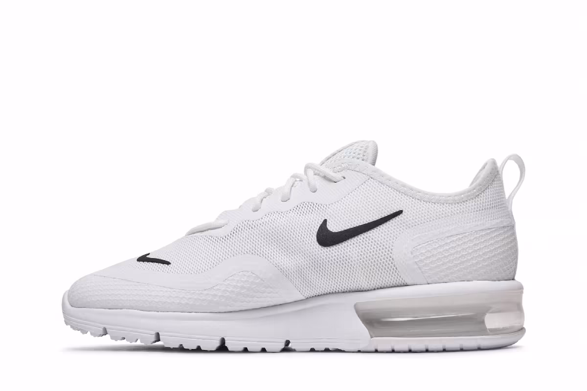 Nike Women's Air Max Sequent 4.5 White Black, view 4