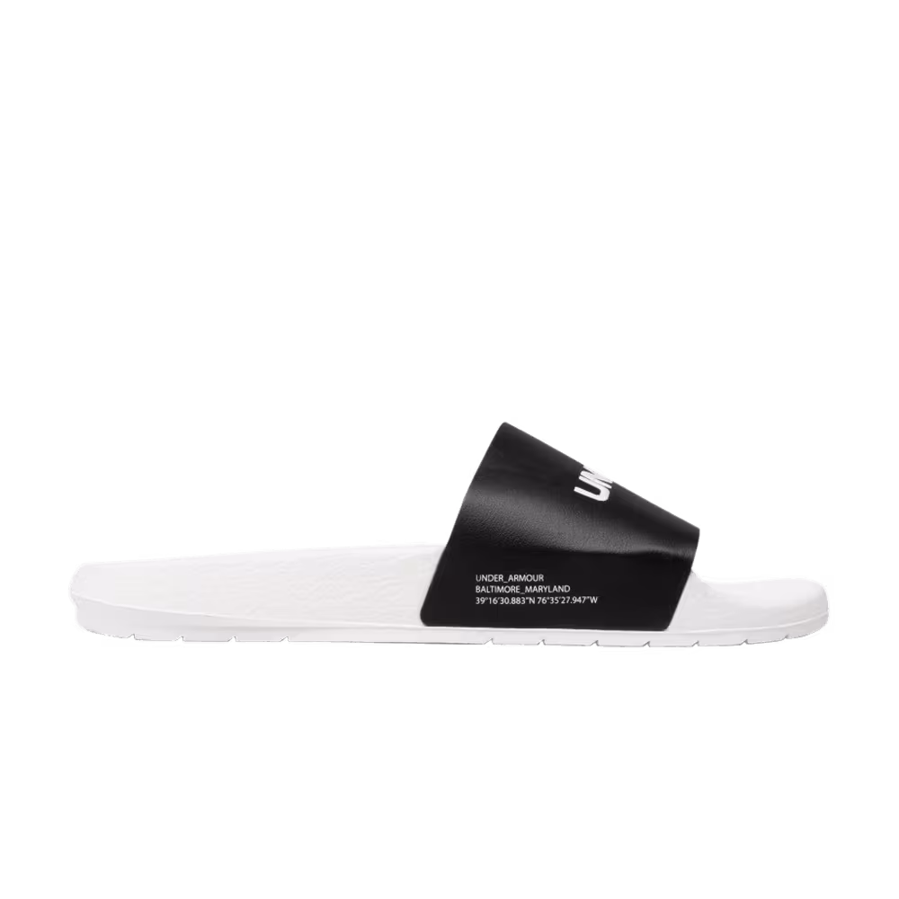 Under Armour Core Remix Slides White Black
