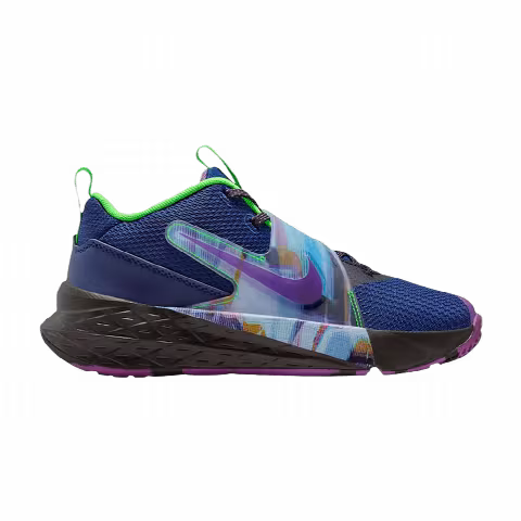 Nike Team Hustle D12 GS 'Blue Void Vivid Purple Black'
