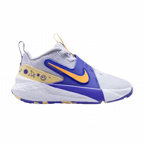 Nike Team Hustle D 12 PS 'Football Grey Lapis Soft Yellow'