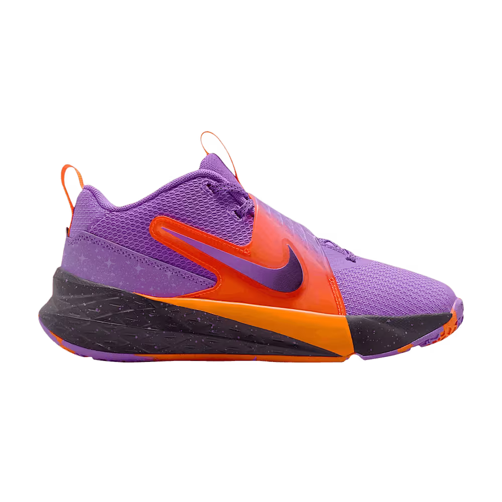 Nike Team Hustle D12 GS Bright Violet Total Orange Cool Grey Black