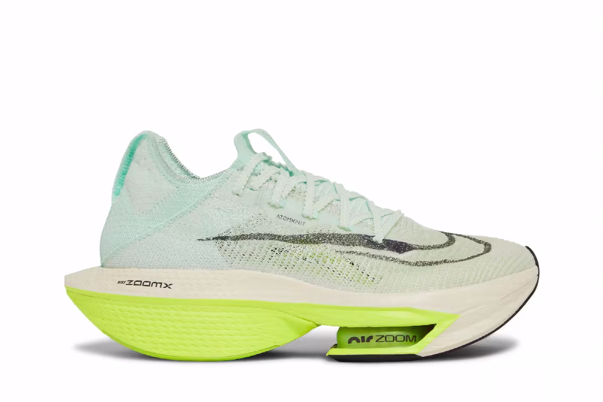 Nike Women's Air Zoom Alphafly NEXT% 2 Mint Foam Volt, view 2