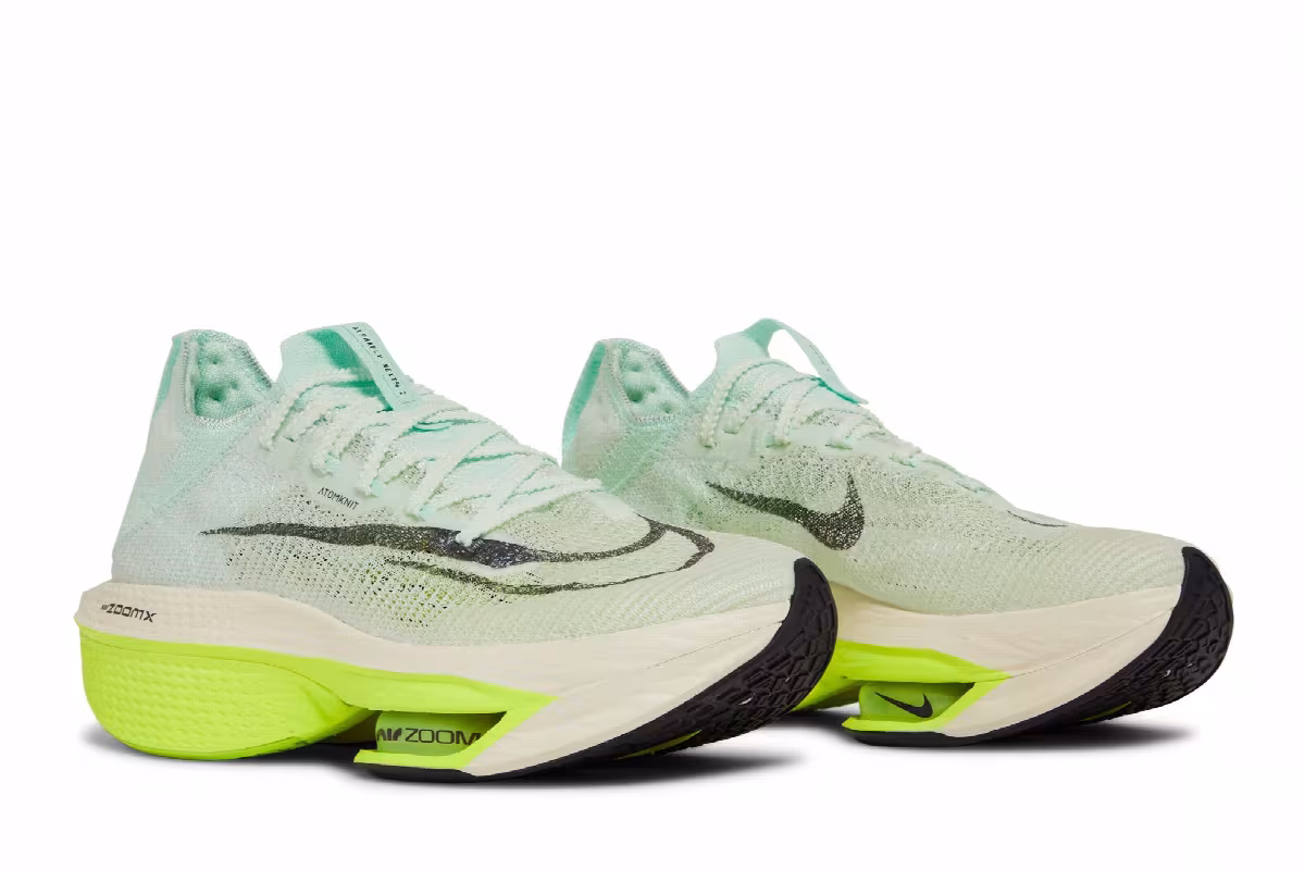 Nike Women's Air Zoom Alphafly NEXT% 2 Mint Foam Volt, view 9