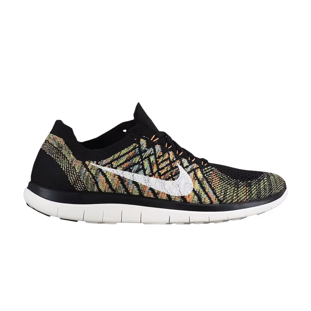 Nike Women's Free 4.0 Flyknit Black Multi-Color