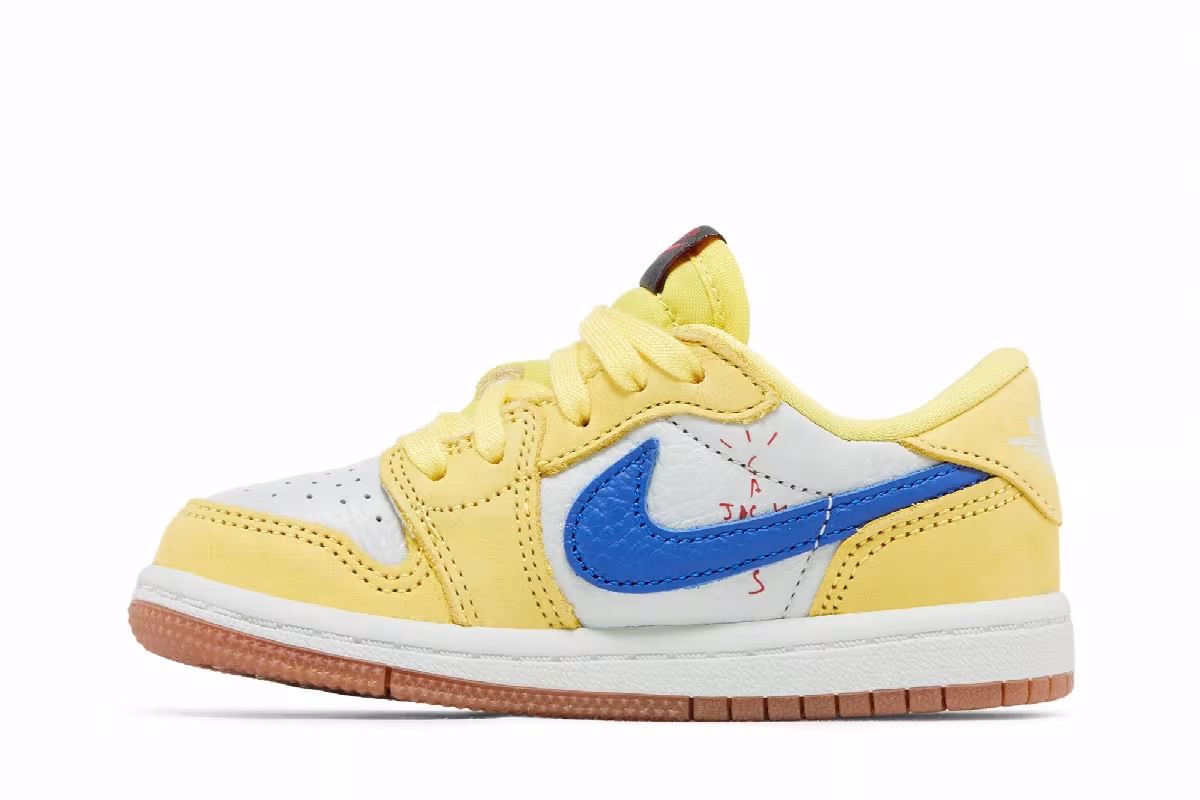 Travis Scott x Air Jordan 1 Low OG SP TD Canary, view 4