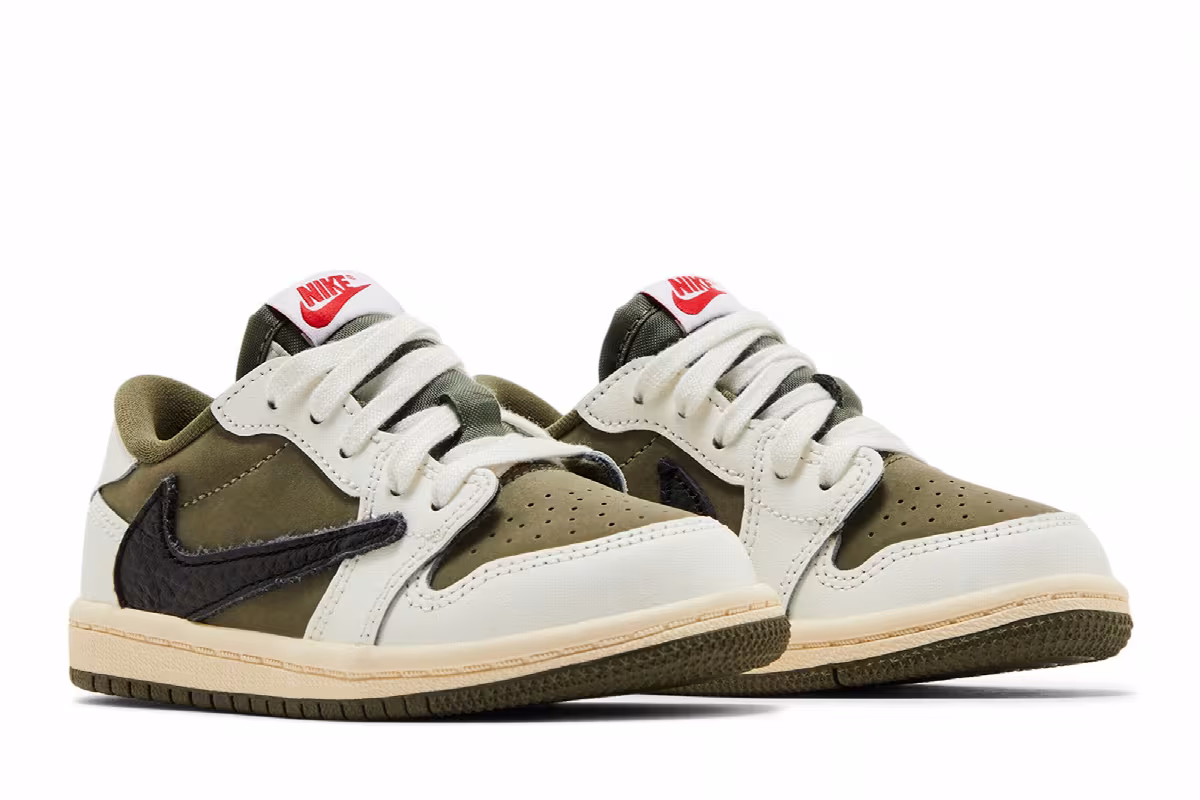 Travis Scott x Air Jordan 1 Low OG SP TD Reverse Olive / Medium Olive, view 9
