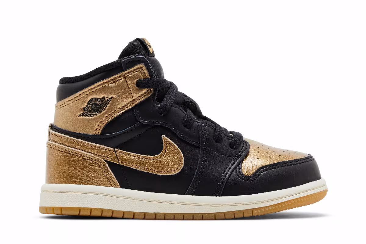 Air Jordan 1 High OG TD Black Gold, view 2