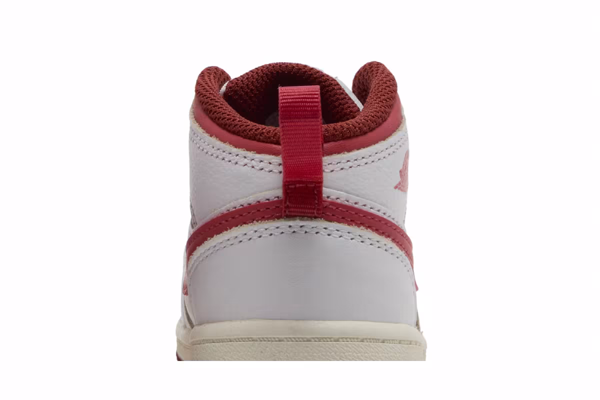Air Jordan 1 Mid SE TD White Dune Red, view 8